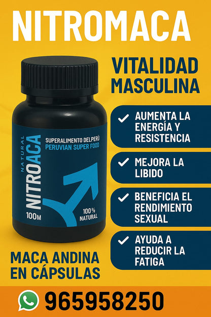 💥 NITROMACA - Potencia Natural para el Hombre Moderno 💥